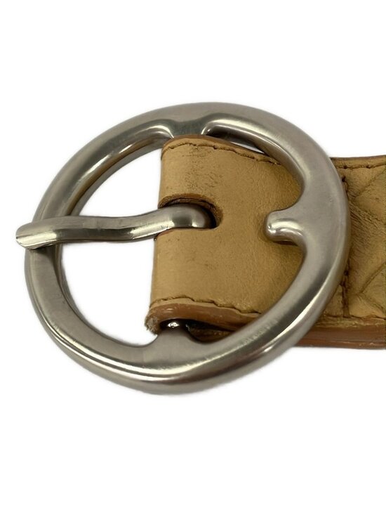Bottega Veneta Belt 75 cm Beige Intrecciato Leather